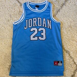 Jordan 23 University Blue and White Jersey Kids Jersey, Size L